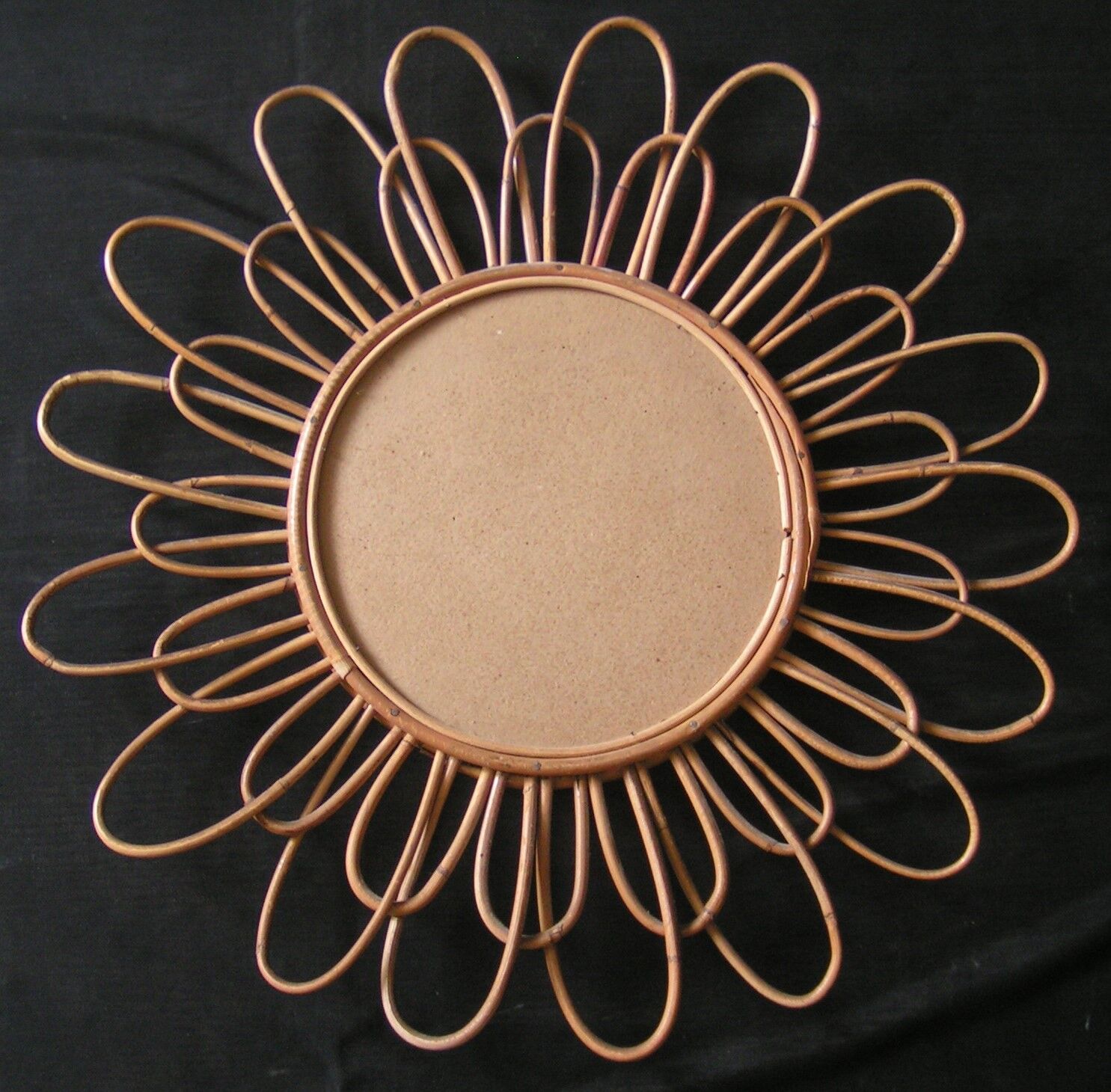 Rattan sun mirror 60s diameter 55cm