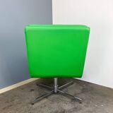 Swivel easy chair, chrome and faux leather, Vintage from the 70s