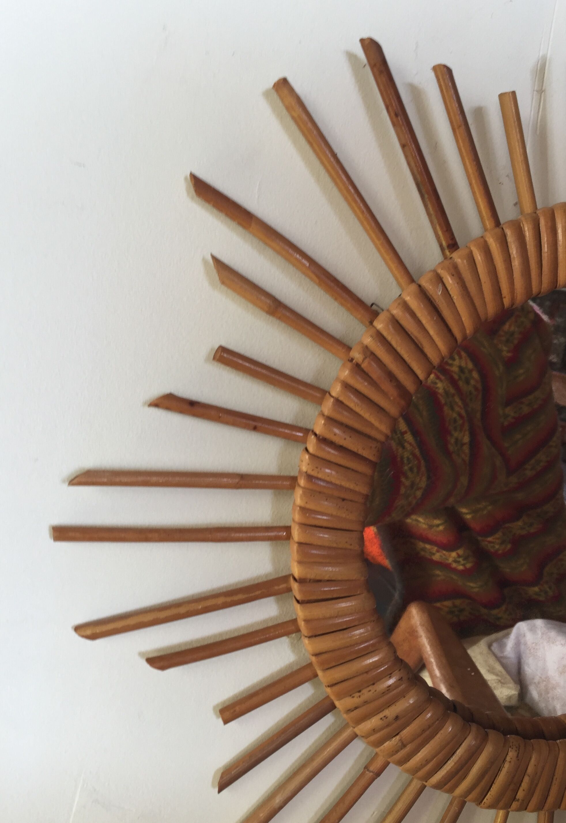 Sun rattan mirror 40cm