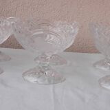 6 Arques crystal dessert bowls