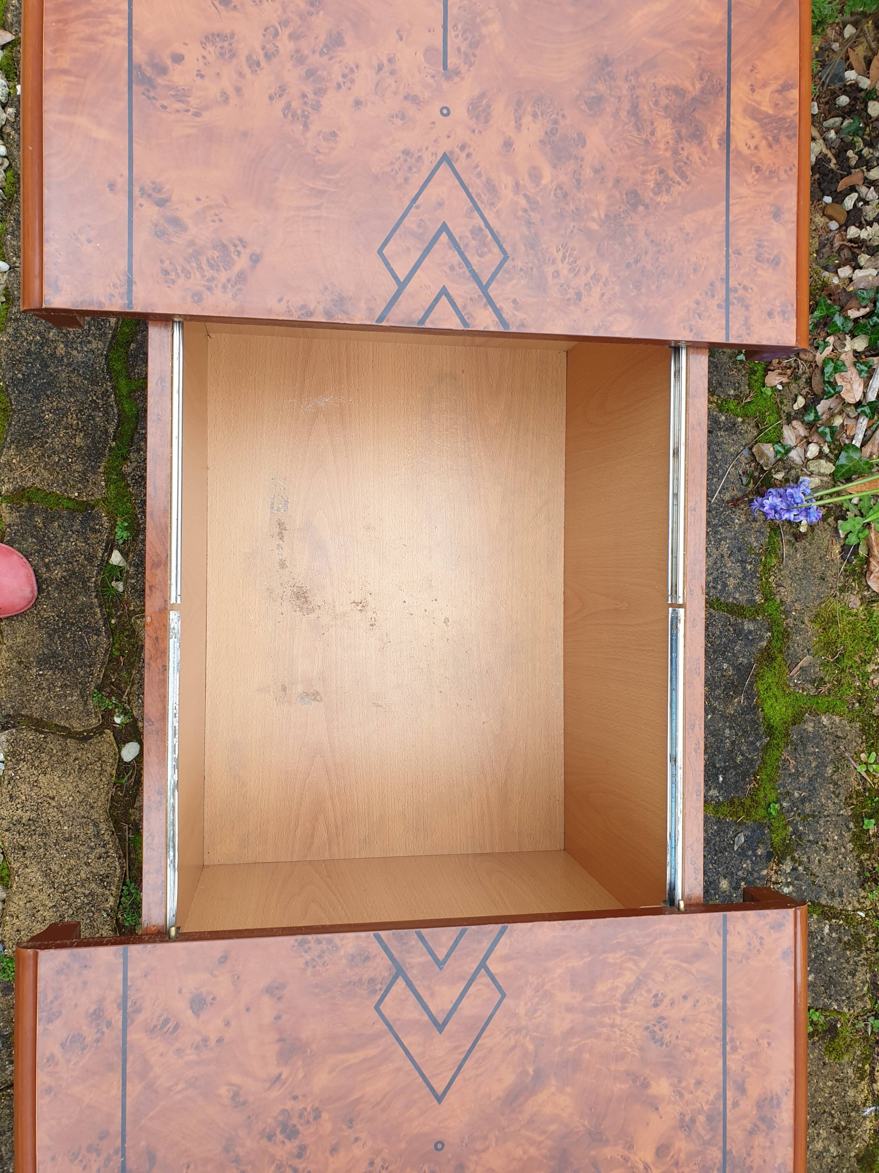 Elm burl cocktail coffee table