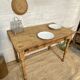 Farm table with turned legs