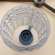 Lustre 5 branches teck et laiton design scandinave