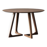 Modern Nordic Round Solid Wood Unique 4 Seater Dining Table, Minimalist Kitchen & Living Room Table.