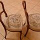 Pair of Louis XV chairs – carved wood & antique upholstery – late 19th century