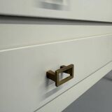 Antique geometric brutalist sideboard design from the 60s Musterring