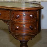Military Campaign Kidney Desk Regency by Gillow's of Lancaster with Brass Gallery