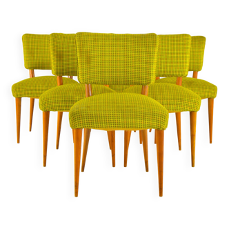Dining Set Danish Teak and Textile Chairs 50s