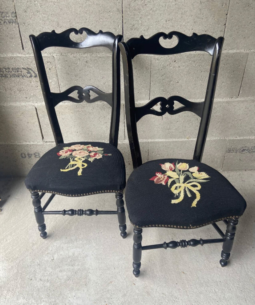 Pair of old nurse's chairs from the Napoleon III period