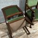 Pair of Empire-Consulate armchairs in molded and carved mahogany