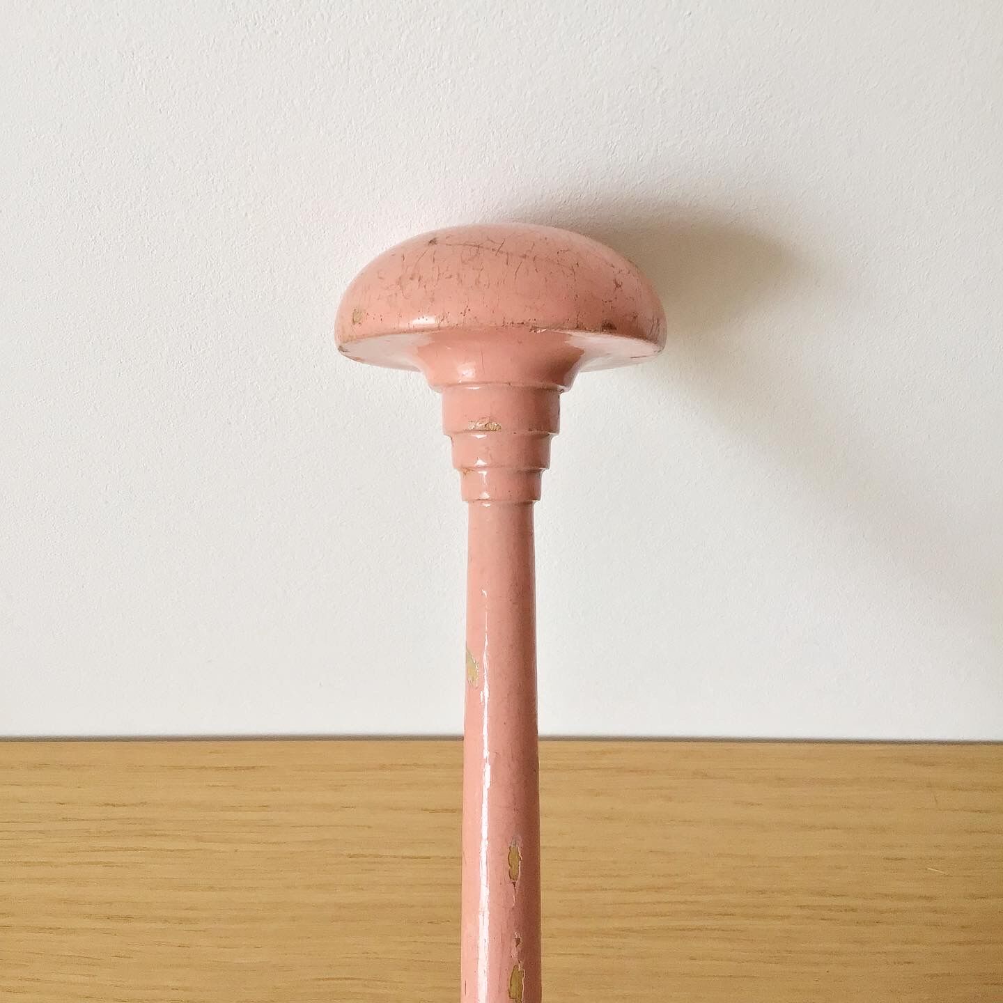 Old vintage wooden hat holder