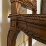 Chaise ancienne cannage bois sculpté