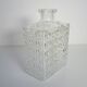 Carved glass decanter registered model made in France""
