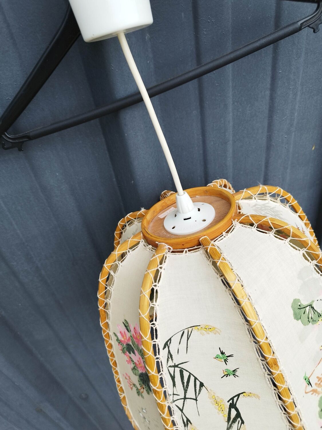 Suspension lampshade fabric vintage japanese pattern