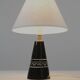 Black ceramic table lamp with sgraffito detail, Scandinavia, 1960s/1970s