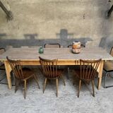 Large farm table solid wood draper table Length 240 cm