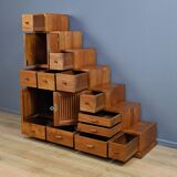 Kaidan Tansu staircase furniture in teak – 2nd part 20th century