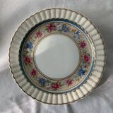 Dessert service 10 plates and a Bernardaud Limoges porcelain cake dish
