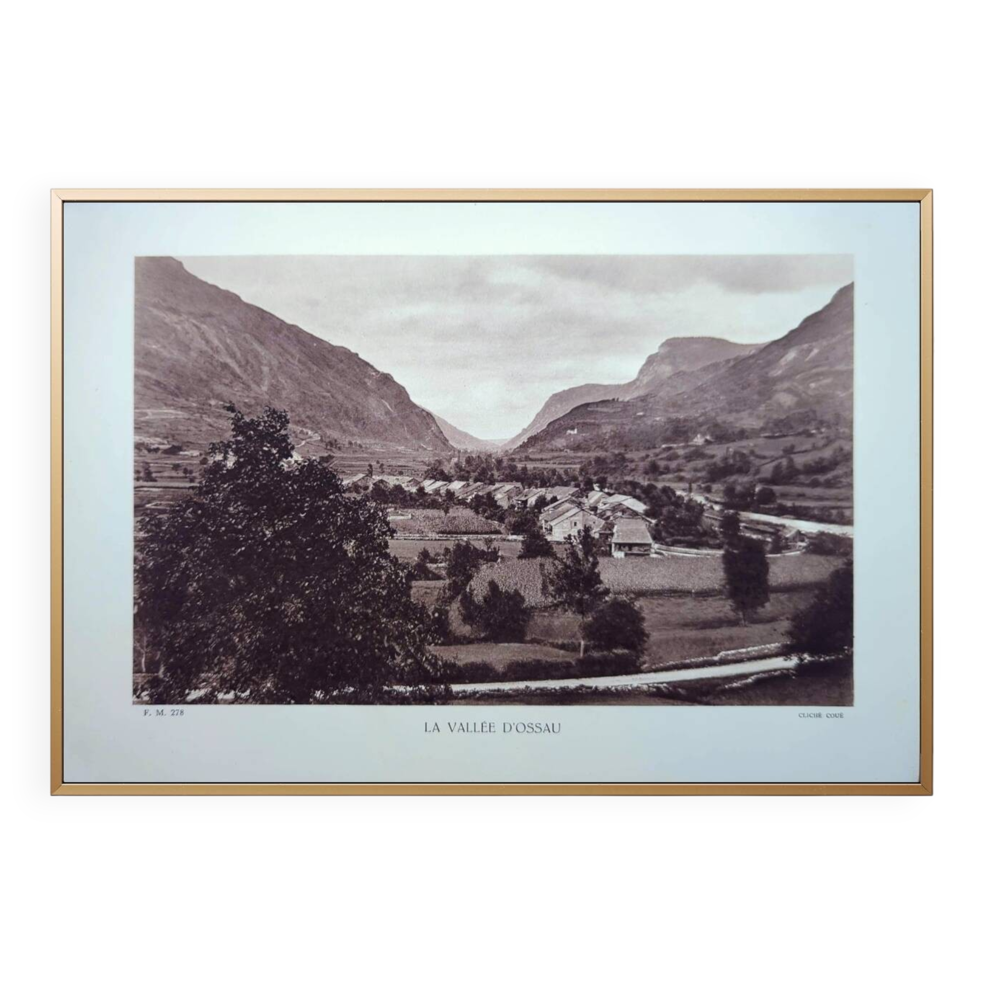 The Ossau Valley, Pyrénées-Atlantiques, photographic plate printed in 1937