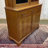 English two-piece mahogany bookcase from the 1950s