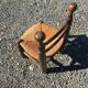 Straw low chair in the style of Charles Dudouyt
