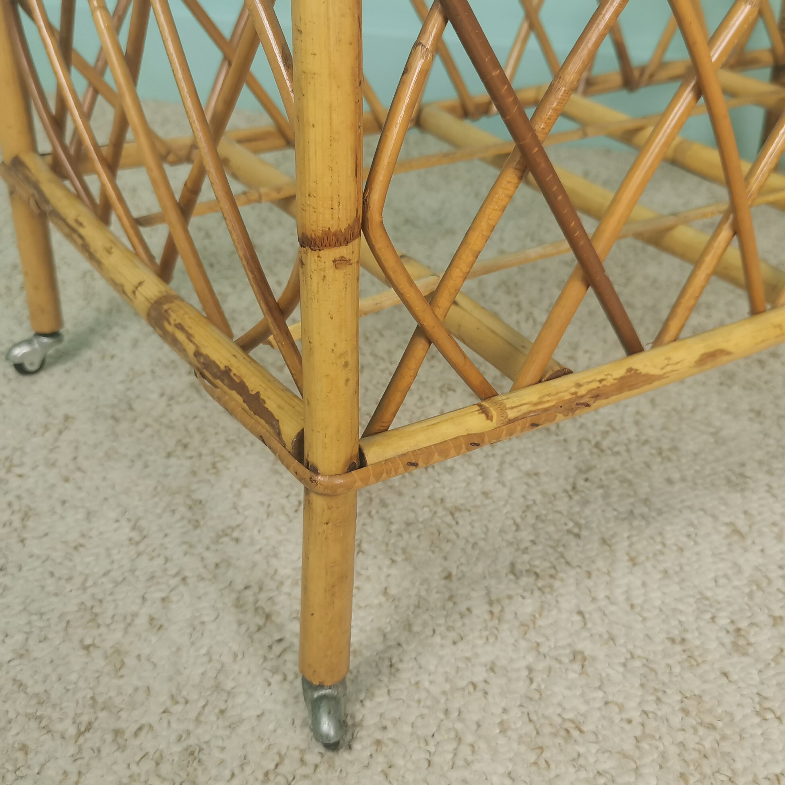 Rattan doll bed