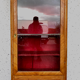 Louis XV style showcase in cherry wood and veneer nineteenth century