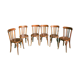 6 Fischel bistro chairs with labels, circa 1930