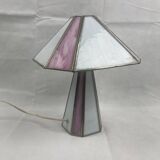 White and pink glass paste lamp