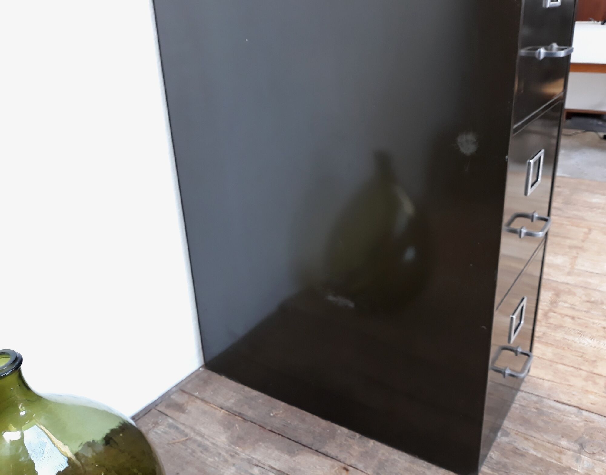 Industrial furniture metal drawers YAC 1950 vintage