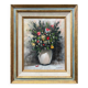HST painting "Bouquet of wild flowers" signed Serge Cucca (1946) + frame