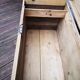 Antique chest, vintage wooden trunk