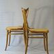 2 Thonet No. 56 chairs from 1900, caned, blond walnut stain