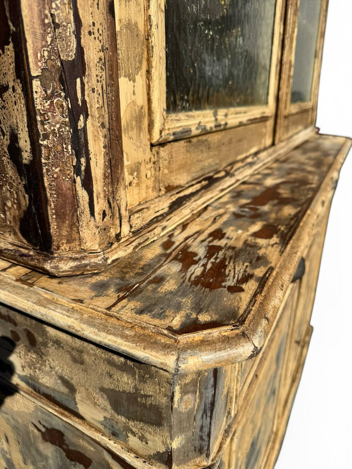 Large two-body sideboard Louis Philippe – blue beige patina
