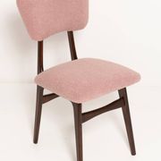 "Butterfly" dining chair in pink boucle, Europe, 1960s