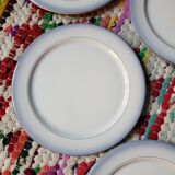Set of 8 Lait de Salins dessert plates