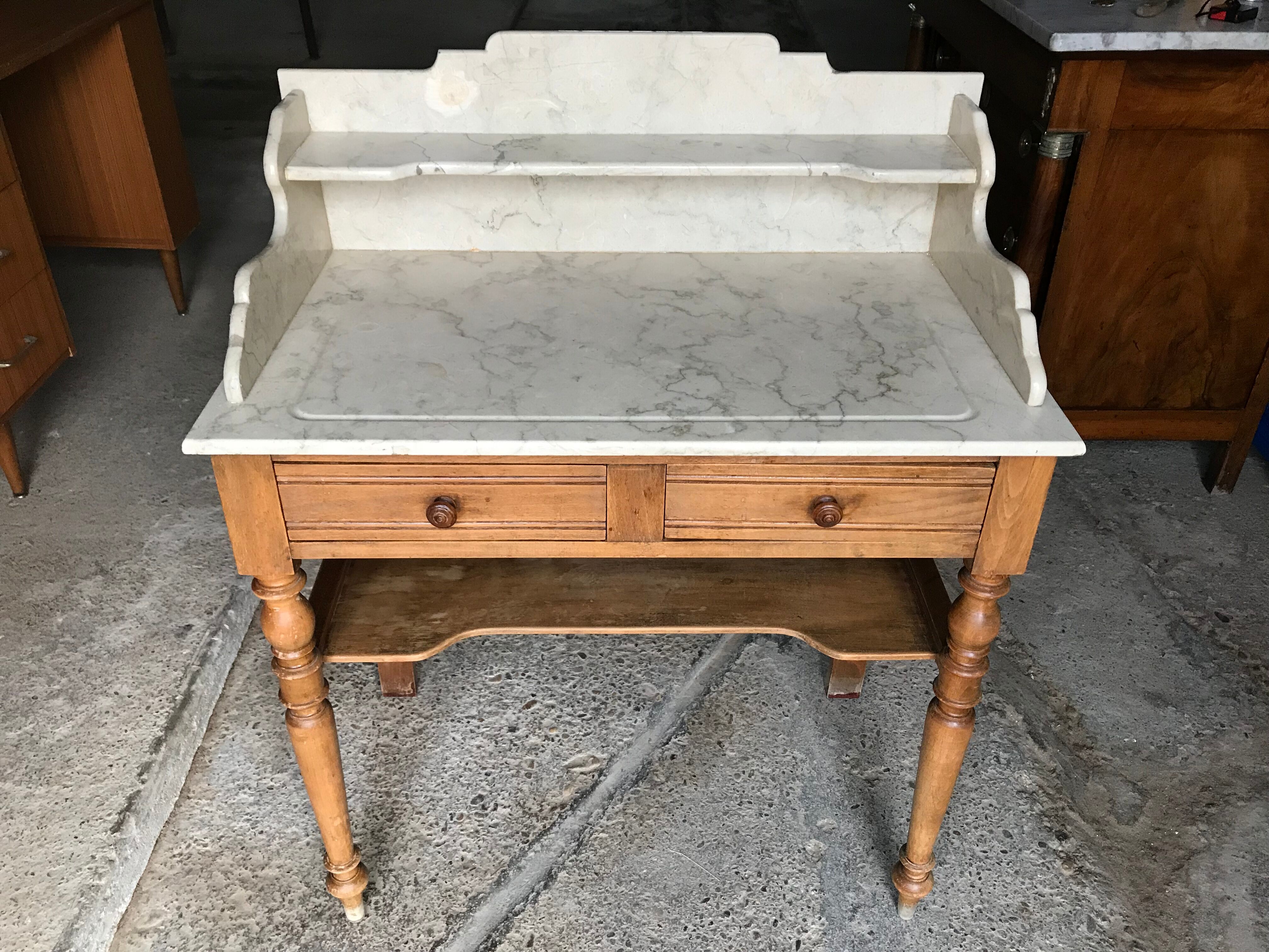 Old marble top vanity