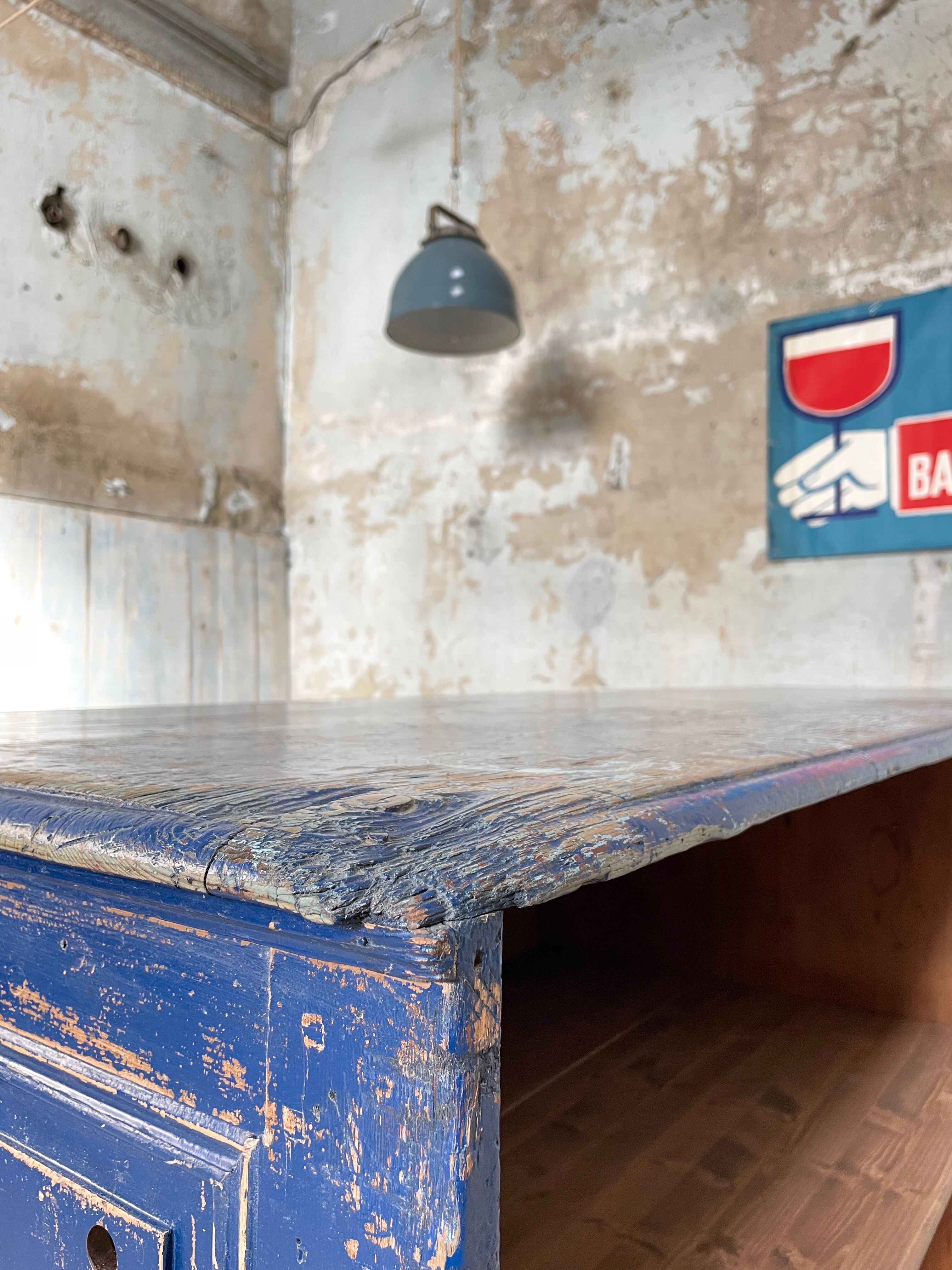 Commercial bank weathered wood panel.