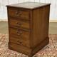 Office cabinet in oak with English leather top from the 1990s.