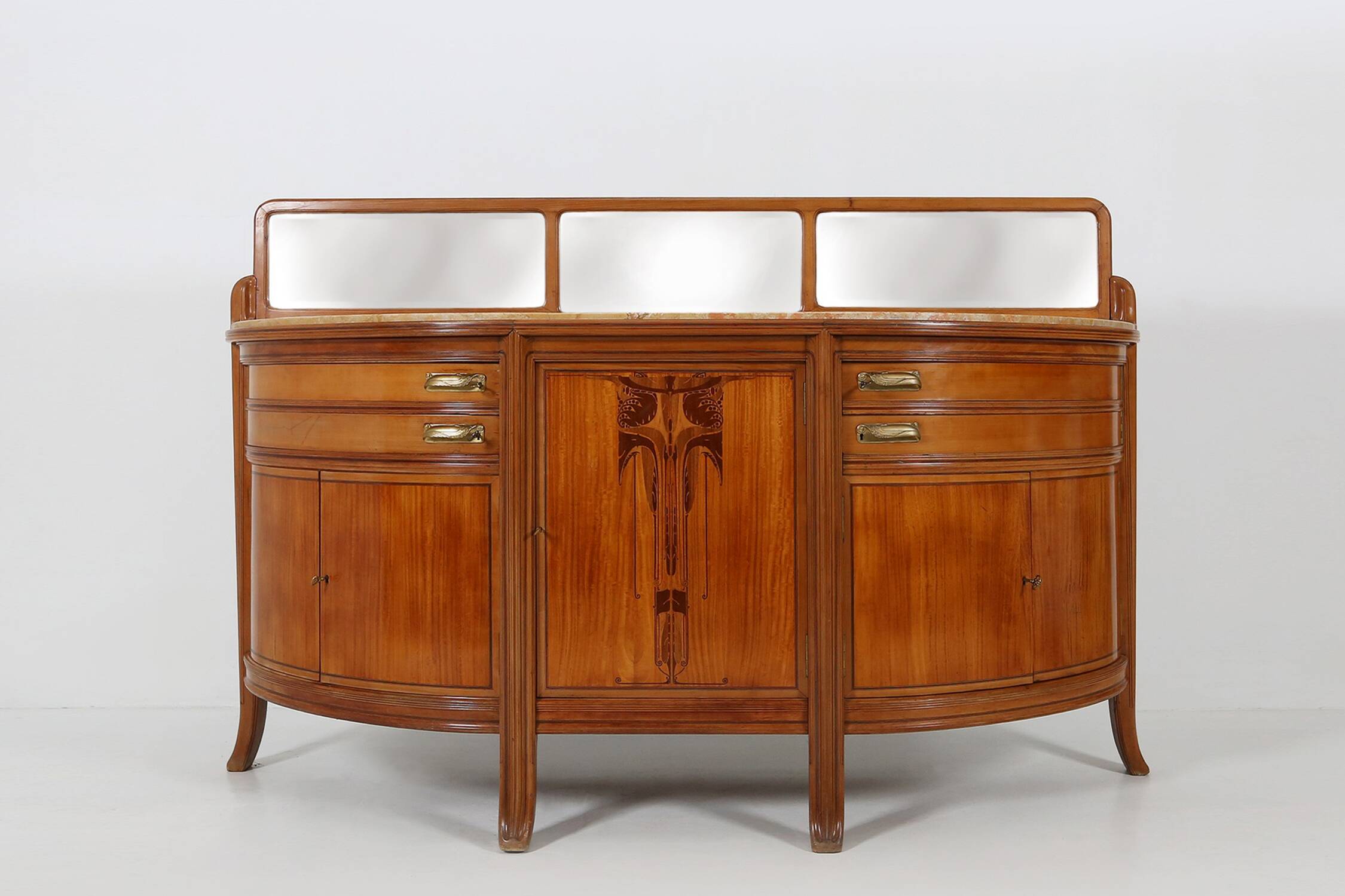 Exceptional hemisphere Art Nouveau Sideboard by Maurice Dufrene, France 1911