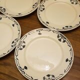 Set of 5 plates Badonviller model Dinan