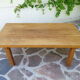 Table basse orme massif d'esprit brutaliste