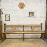 Large oak church pew