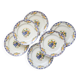 Set of 6 Boch dinner plates, Fructidor service, vintage