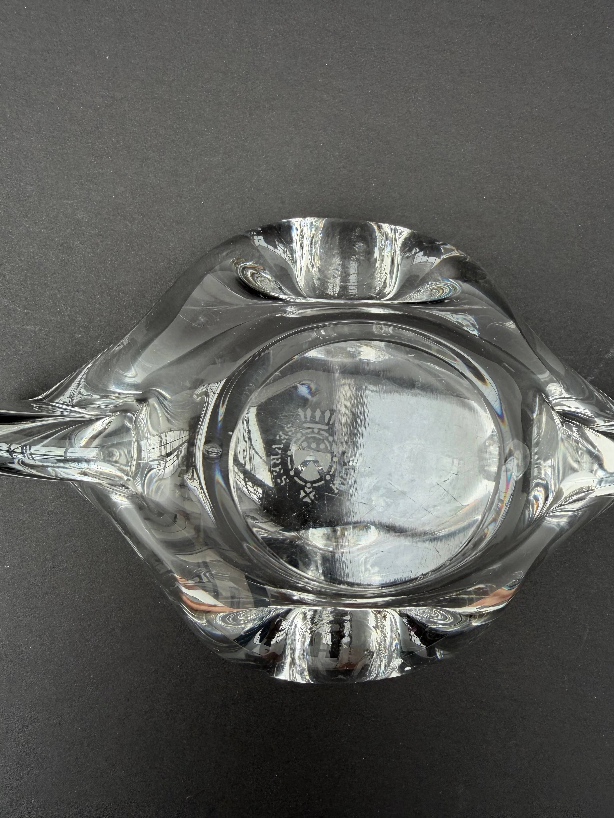 Sèvres pocket tray in crystal, France 1950