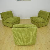 Canapé modulaire en velours côtelé vert, années 1970