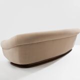 Walnut and mohair velvet sofa by Isa Bergamo, 1940s