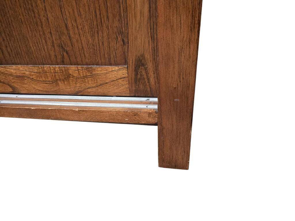XL vintage wooden display cabinet / sideboard / wall cupboard
