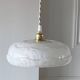 Suspension verre de Clichy blanc
