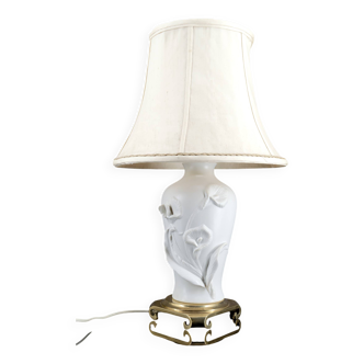 Biscuit porcelain lamp, "Calla Lily", by Nicholas Berbenczy, 1986